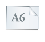 A6 4-sivuinen kortti vaakamalli