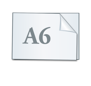 A6 4-sivuinen kortti vaakamalli