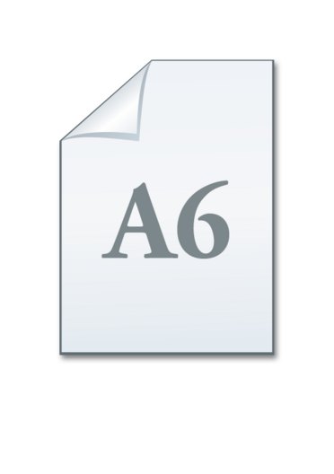 A6 kortti pystymalli